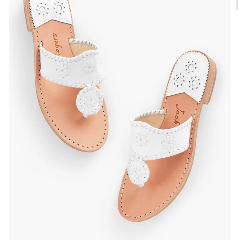 Talbots Women's White Leather Sandals